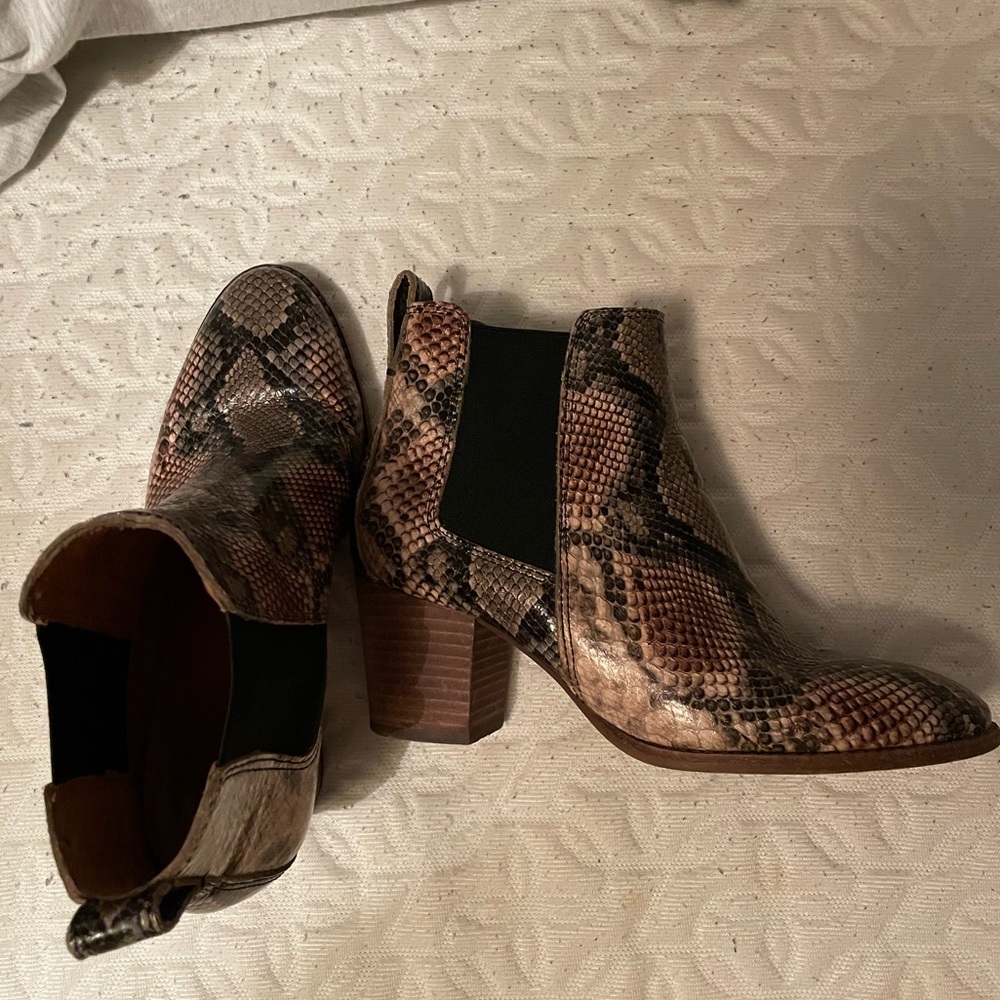 Madewell snakeskin booties